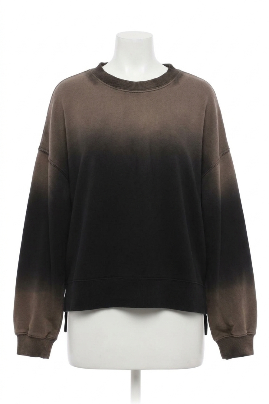 NEW ELECTRIC & ROSE apollo sunbleach sweatshirt in onyx/khaki
